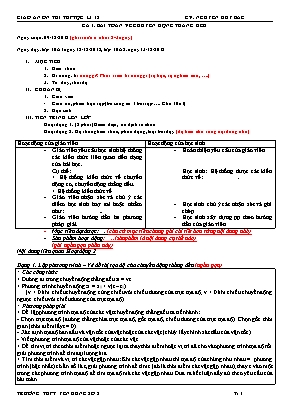 Giáo án ôn thi THPT Quốc gia môn Vật lý Lớp 12 - Ca 1 Bài toán về chuyển động thẳng đều - Nguyễn Duy Bắc